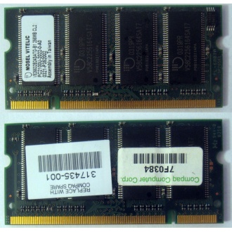 Модуль памяти 256MB DDR Memory SODIMM в Бийске, DDR266 (PC2100) в Бийске, CL2 в Бийске, 200-pin в Бийске, p/n: 317435-001 (для ноутбуков Compaq Evo/Presario) - Бийск
