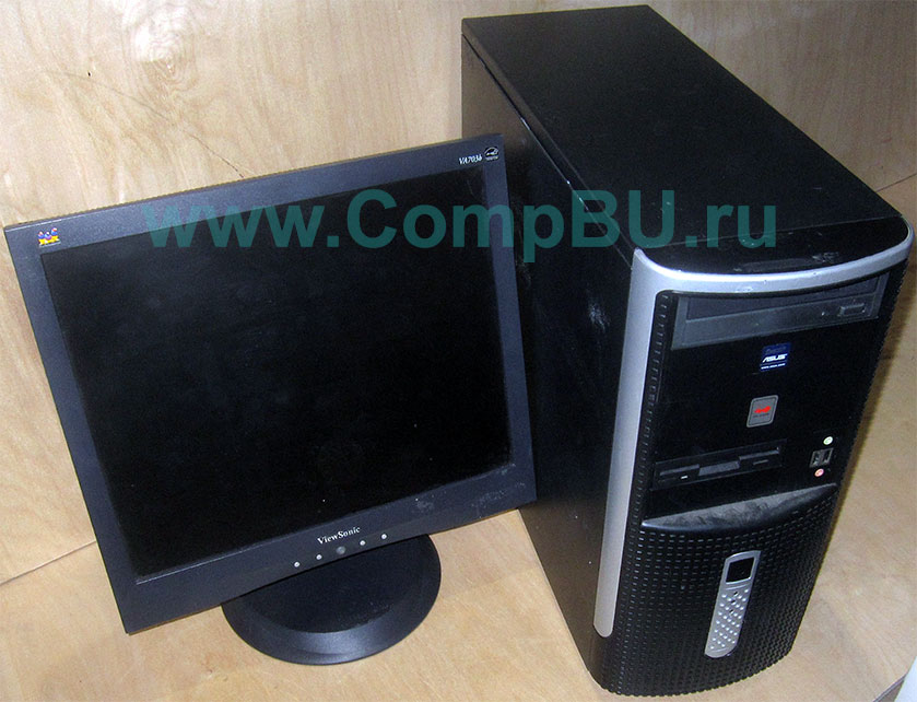 Комплект: одноядерный компьютер Intel Pentium-4 с 1Гб памяти и 17 дюймовый ЖК монитор (Бийск)